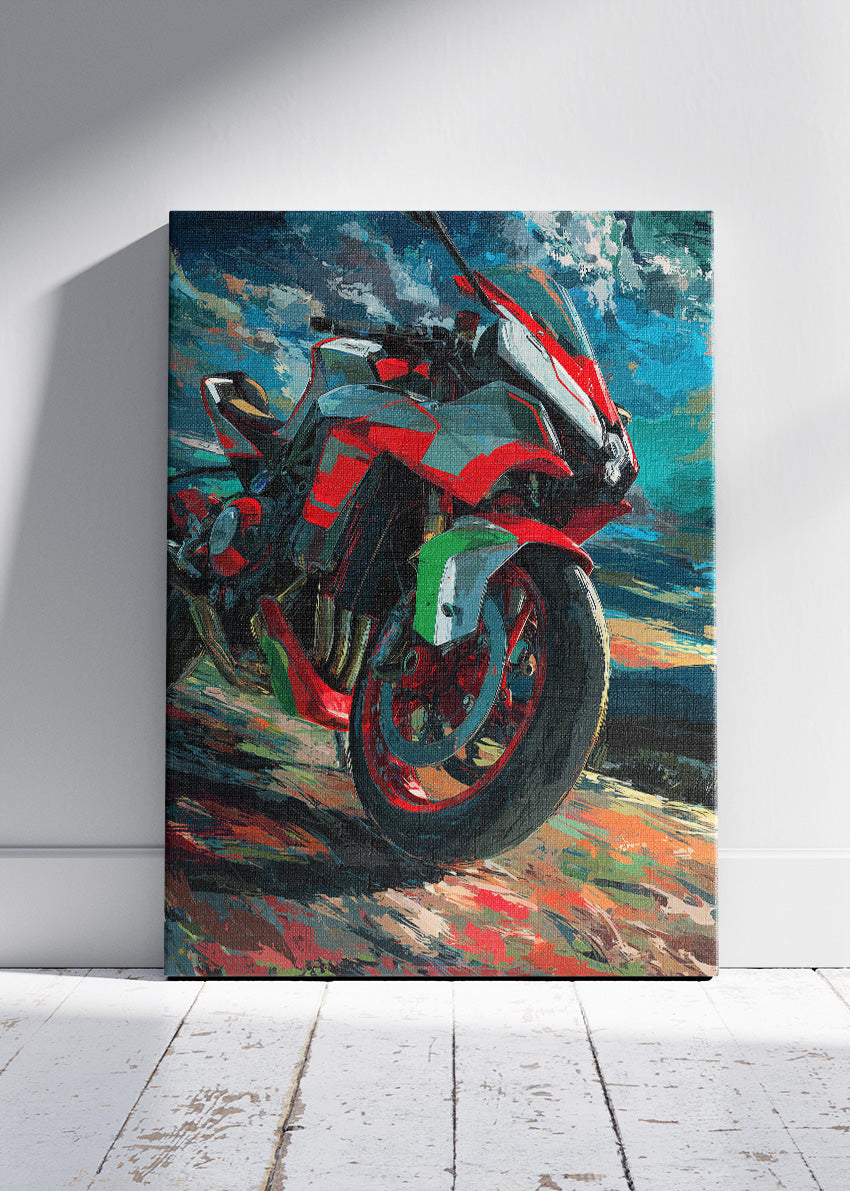 Italian Superbike Motion Wall Art Poster & Canvas
