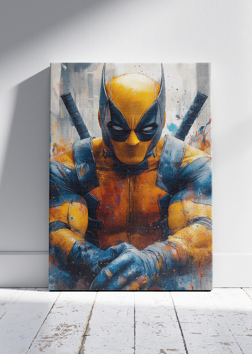 Wolverine – Modern Action Portrait Canvas & Poster Print – AI PRINT LAB