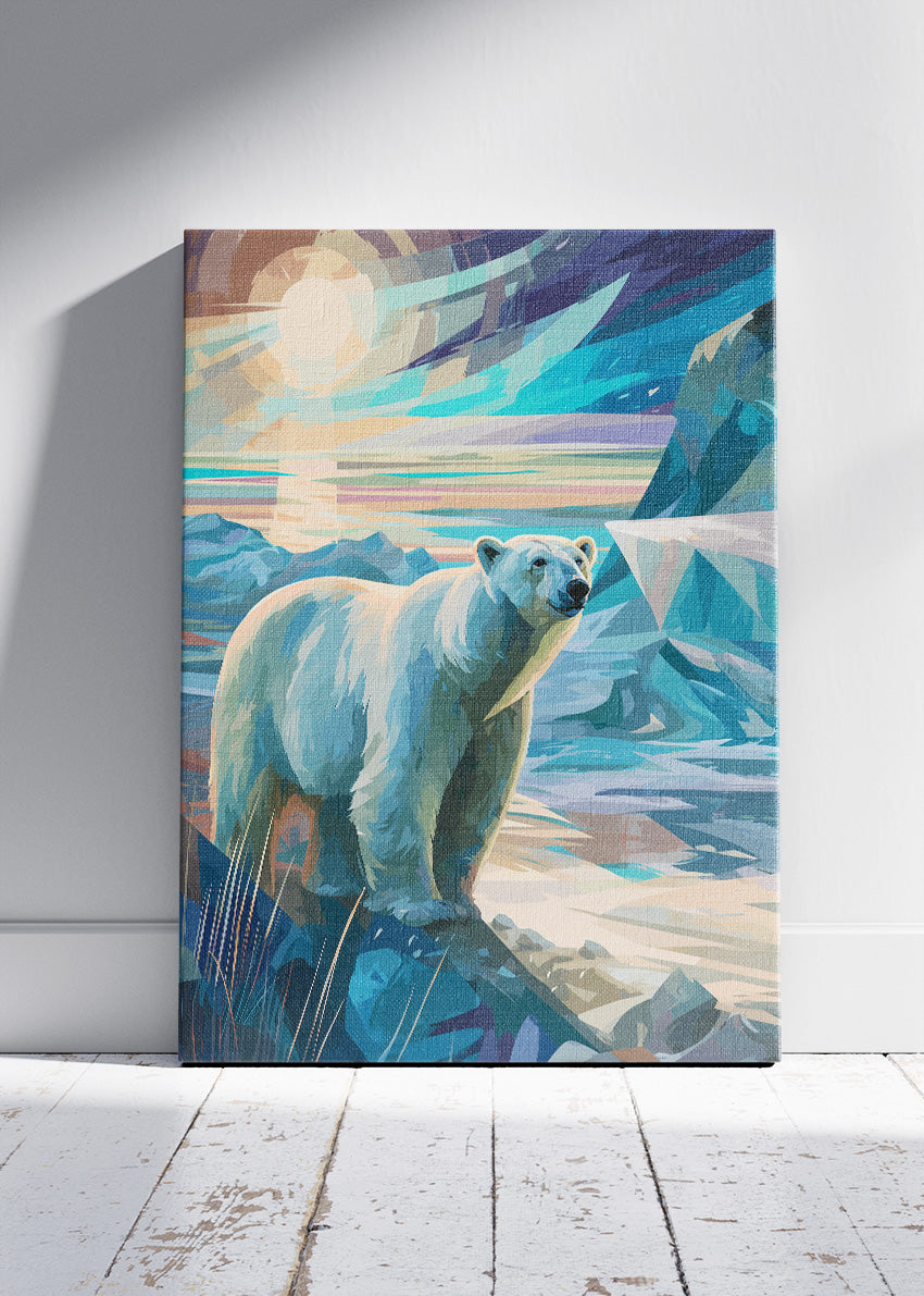 Polar Bear Canvas Print & Poster – Arctic Wildlife Wall Art
