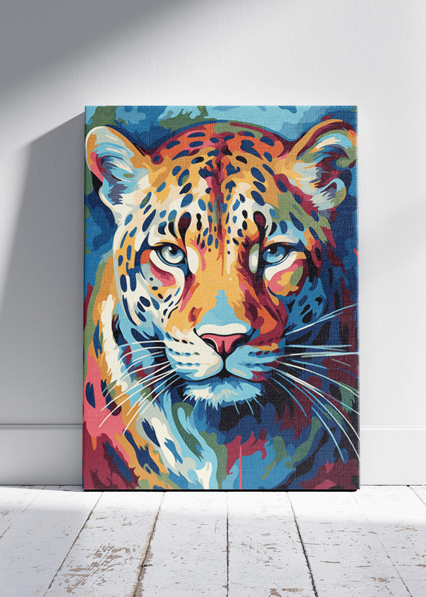 Colorful Leopard Poster & Canvas Print – Vibrant Wildlife Art