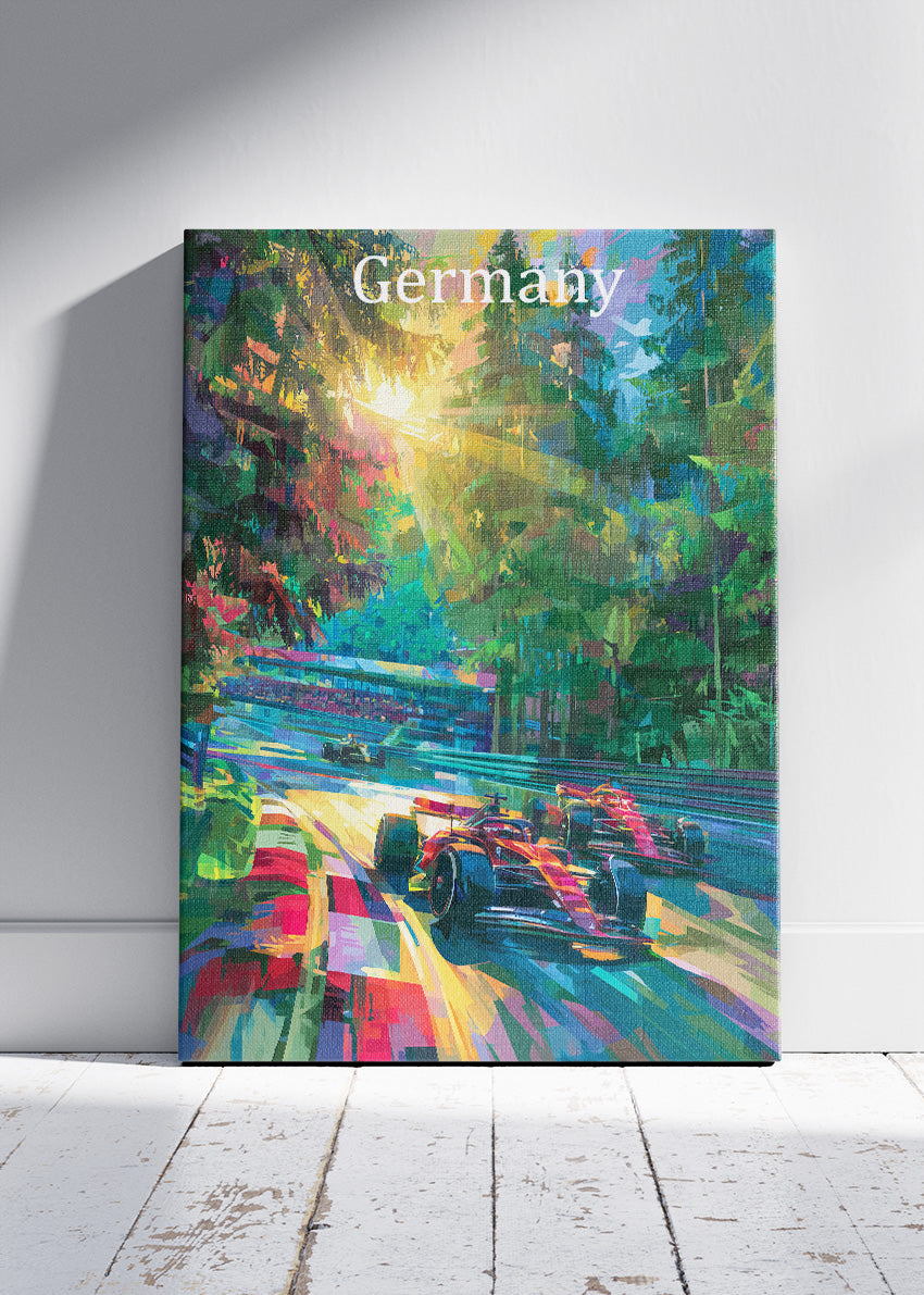 Germany Formula 1 Forest Circuit Canvas Print & Poster – AI PRINT LAB