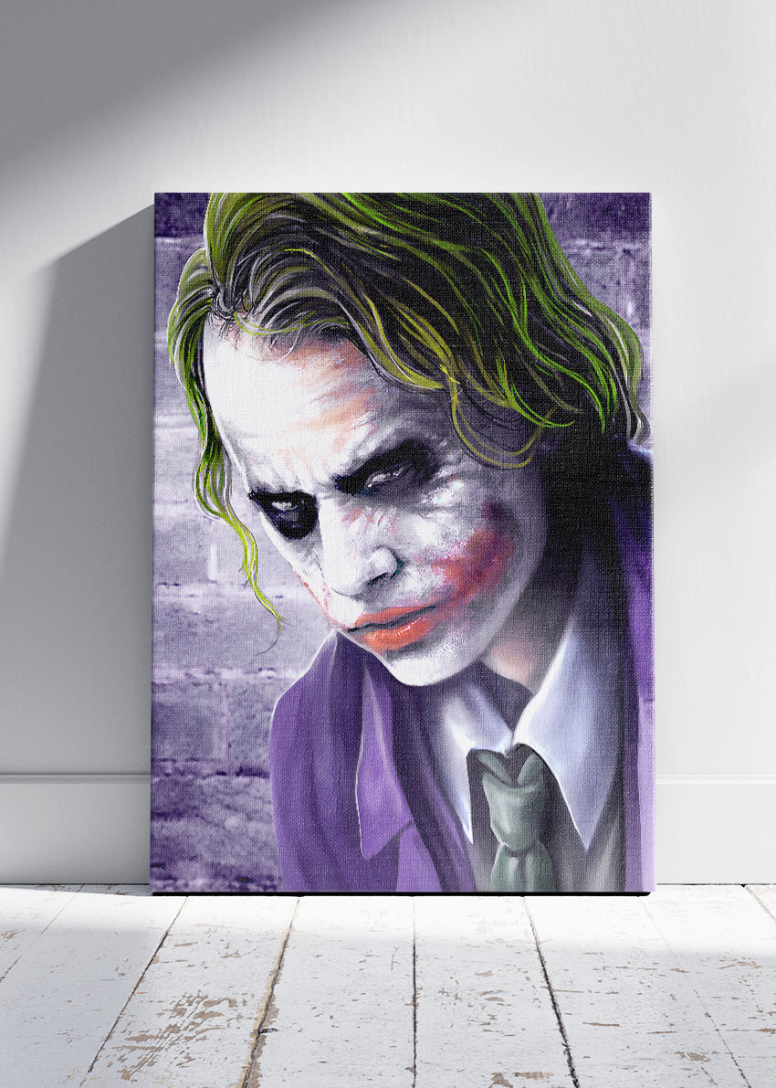 Joker – Dark Psychological Portrait Canvas & Poster Print – AI PRINT LAB