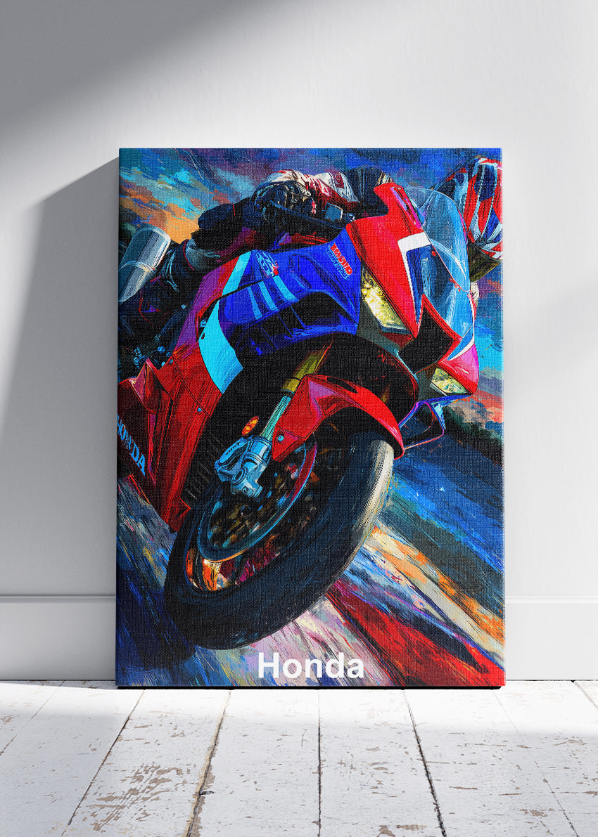 Honda Superbike Extreme Speed Wall Art Poster & Canvas