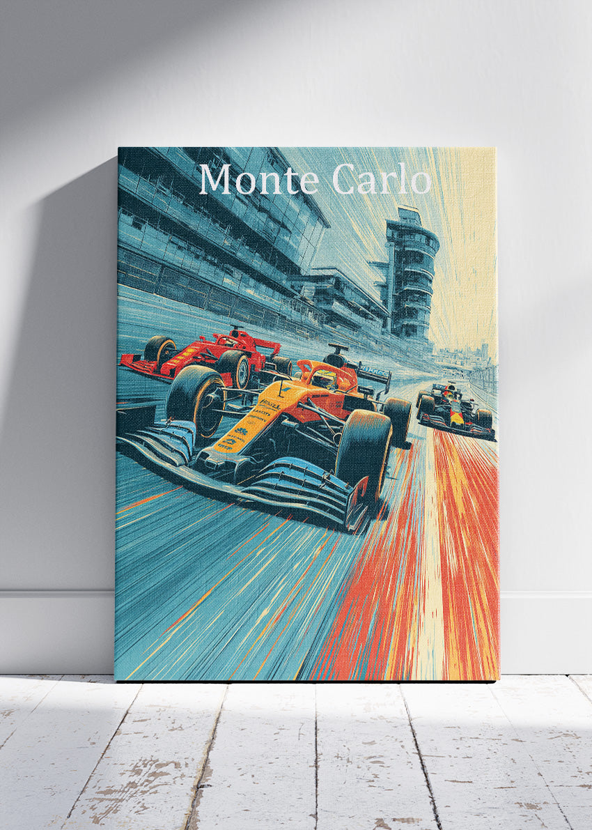 Monte Carlo Monaco Formula 1 Street Racing Canvas Print & Poster – AI PRINT LAB