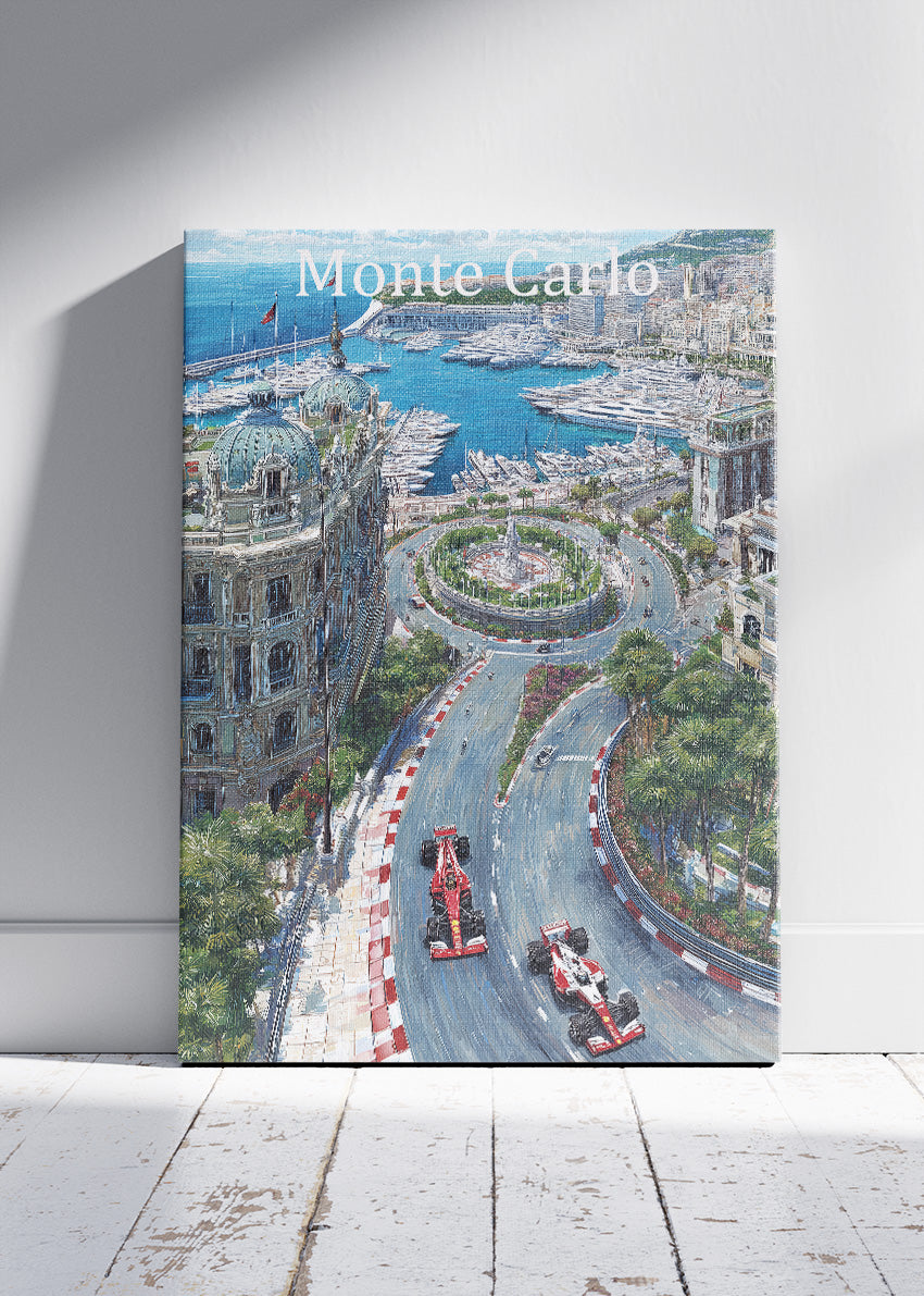 Monte Carlo Monaco Grand Prix Harbor View Canvas Print & Poster – AI PRINT LAB