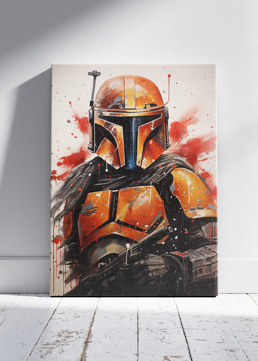 The Mandalorian Warrior Portrait Canvas & Poster Print – AI PRINT LAB