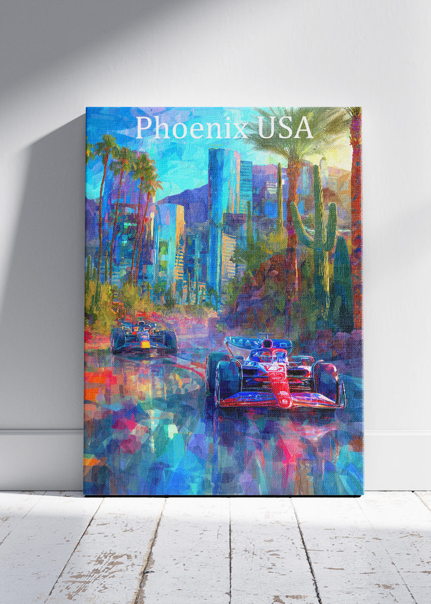 Phoenix USA Desert City Formula 1 Canvas Print & Poster – AI PRINT LAB