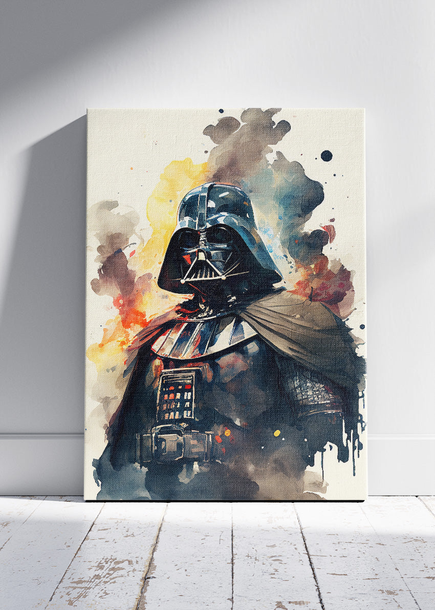 Darth Vader Watercolor Portrait Canvas & Poster Print – AI PRINT LAB