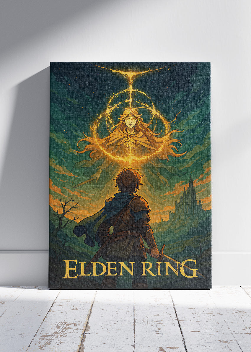 Elden Ring Wall Art | Mythical Dark Fantasy Gaming Poster & Canvas