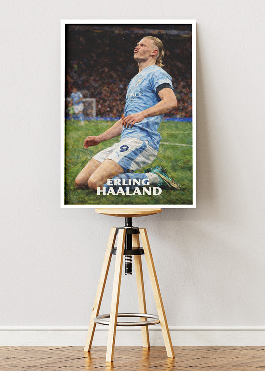Erling Haaland Goal Celebration Poster Canvas & Print – AI PRINT LAB