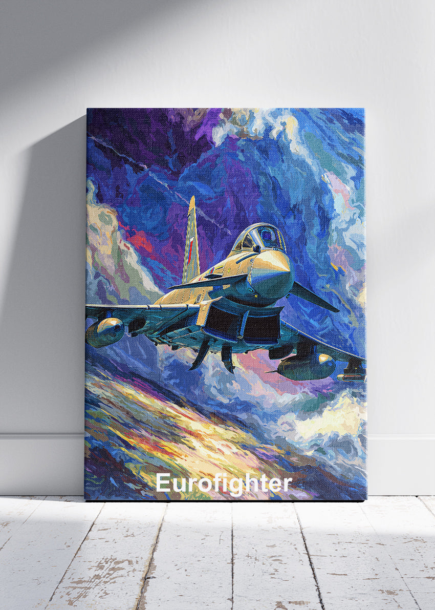 Eurofighter Typhoon Jet Poster & Canvas Print – Modern Fighter Aircraft Art – Aiprintlab