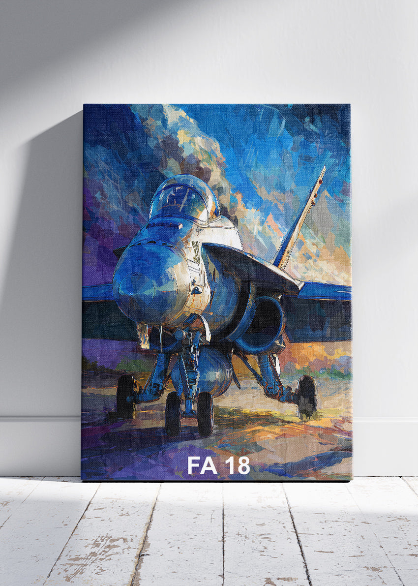 FA-18 Hornet Fighter Jet Poster & Canvas Print – Dynamic Aviation Wall Art