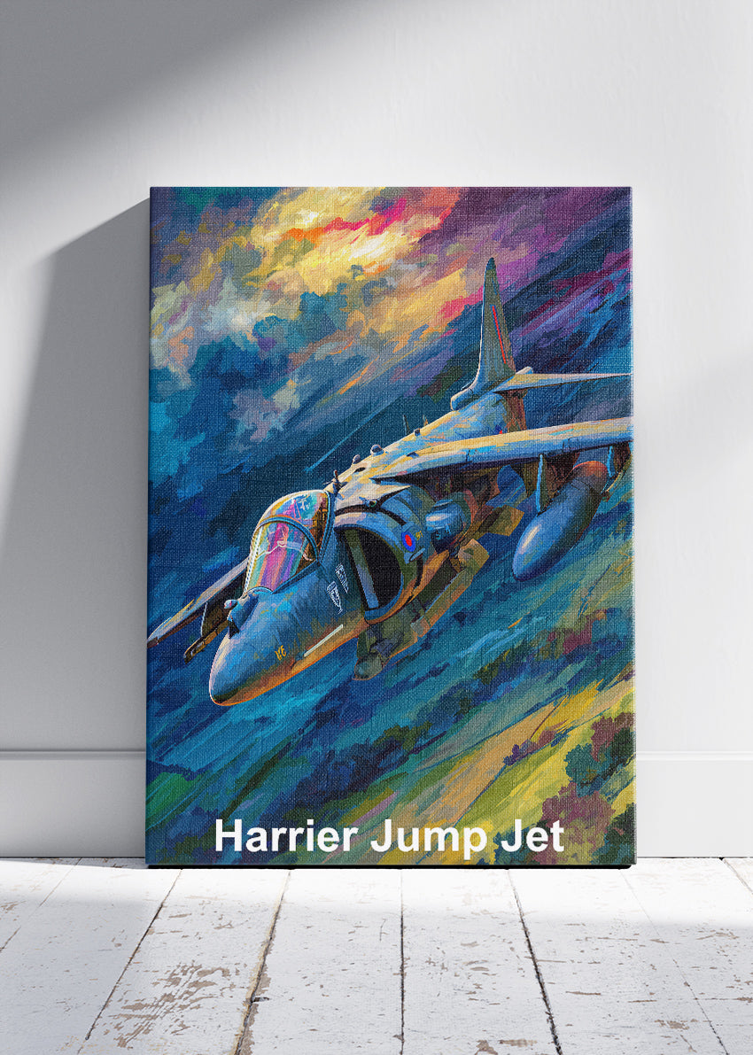 Harrier Jump Jet Poster & Canvas Print – Dynamic Aviation Wall Art