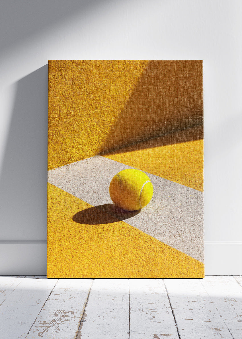 Minimal Tennis Ball Wall Art Poster & Canvas Print – Modern Sports Decor