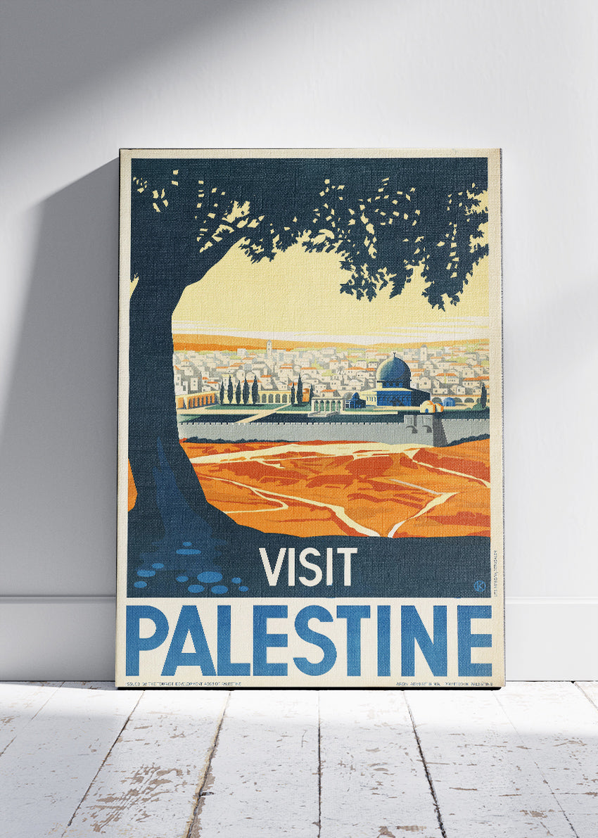 Visit Palestine Poster & Canvas Print – Vintage Middle Eastern Travel Art