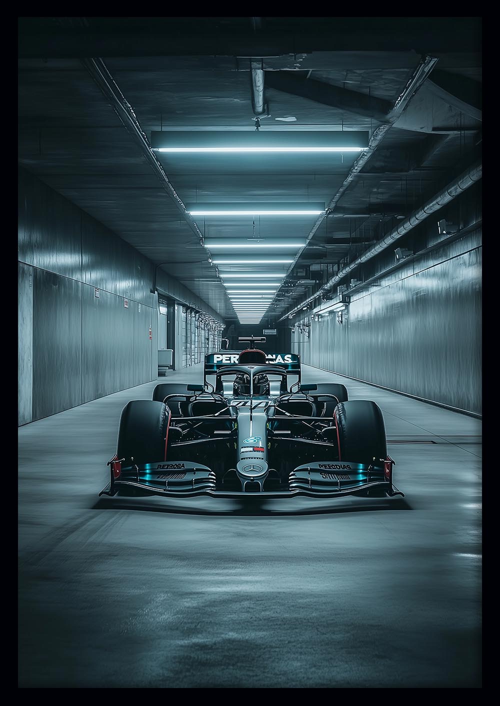 Formula 1 Tunnel Shot – Racing Car Canvas & Poster Wall Art – T1406 –