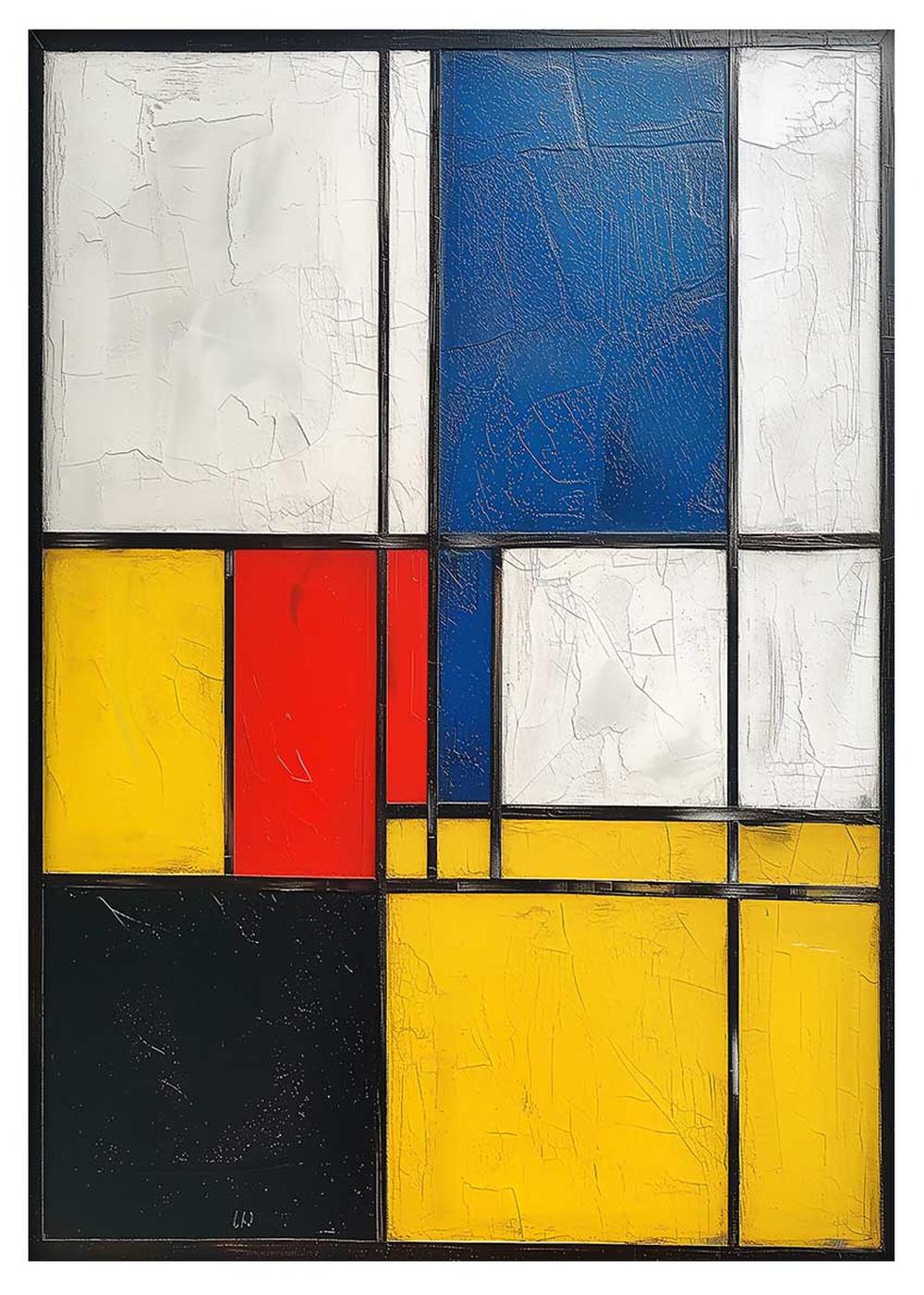 Geometric Abstract Color Block Art Print & Canvas – T738 – AiPrintLab