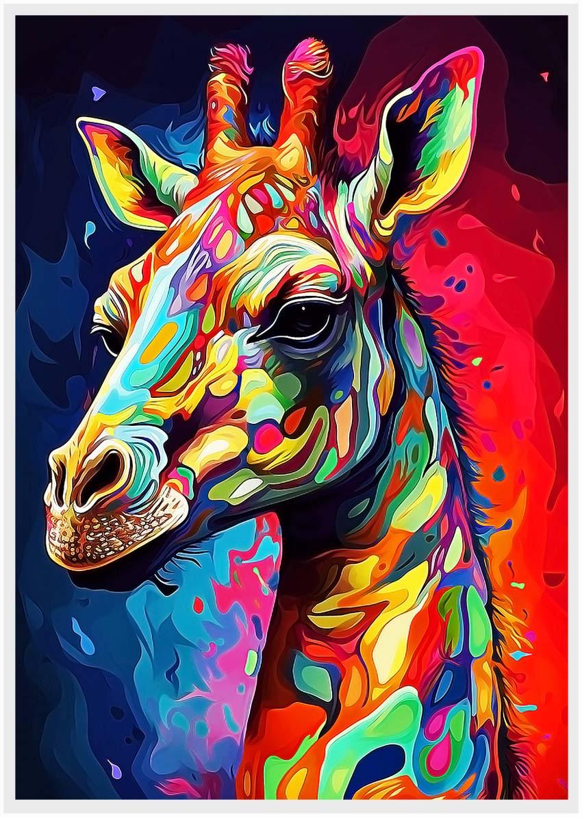 Giraffe Canvas & Poster Wall Art T242 Wildlife Series
