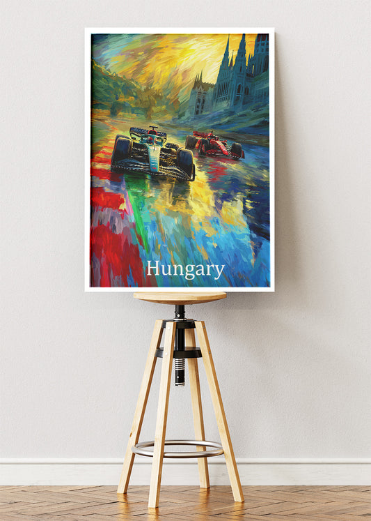 Hungary Formula 1 Budapest Racing Canvas Print & Poster – AI PRINT LAB