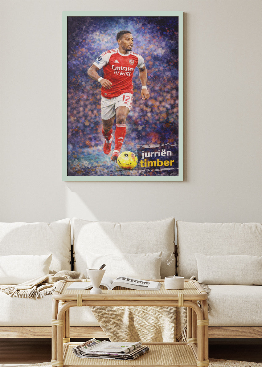 Jurrien Timber Arsenal Football Poster Canvas & Print – AI PRINT LAB
