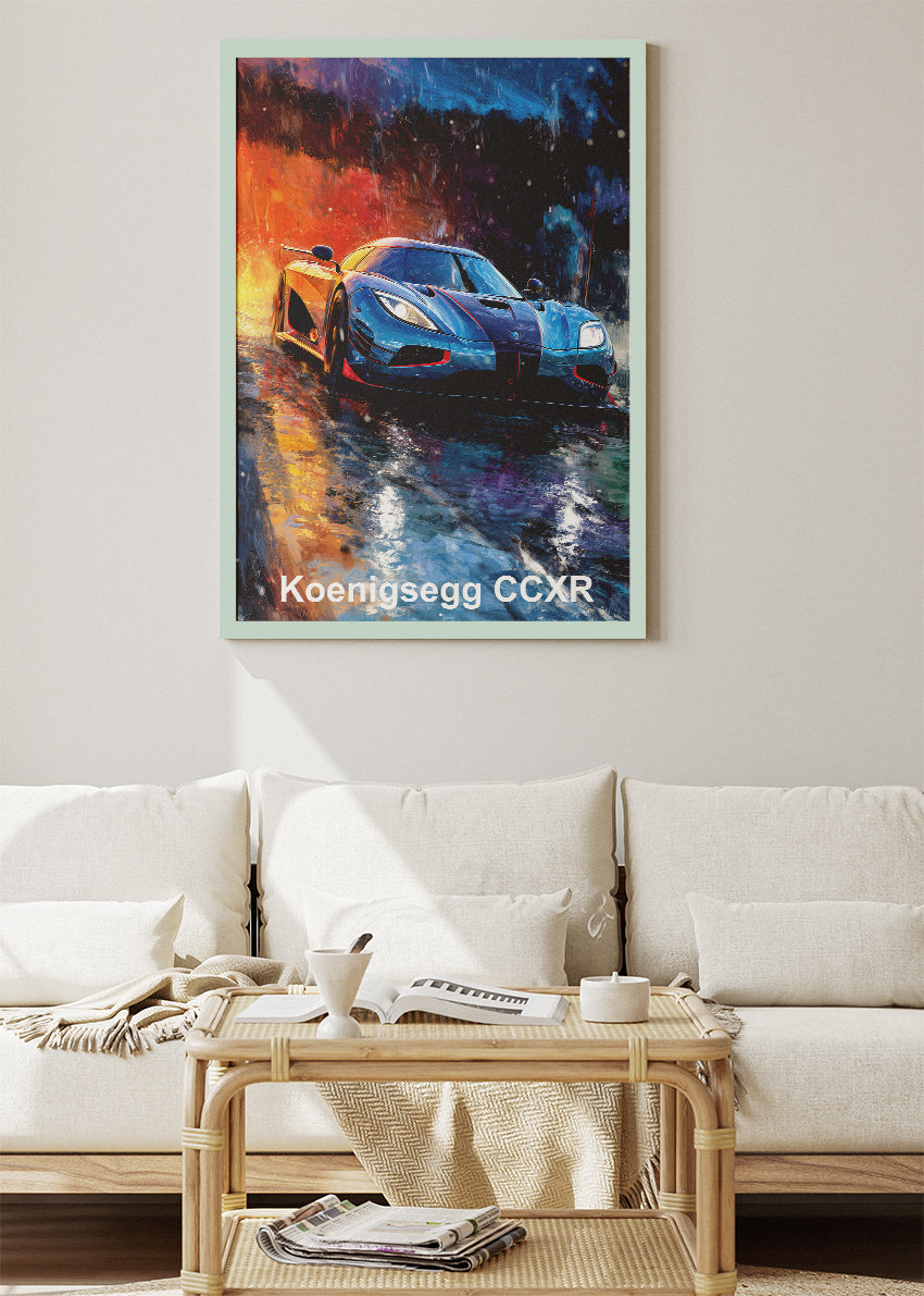 Koenigsegg CCXR Hypercar Art Poster & Canvas Print – Cinematic Exotic Wall Art