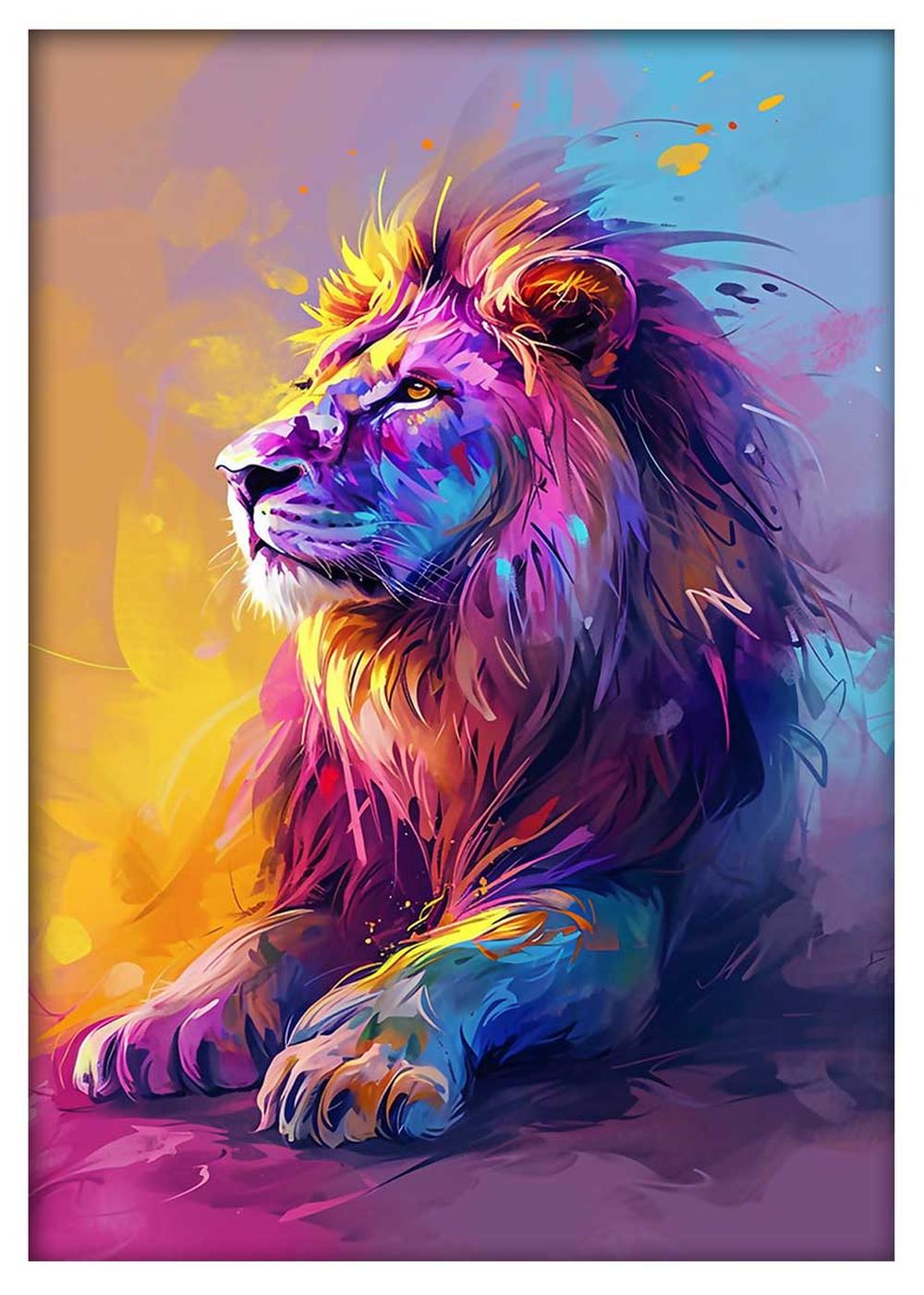 Lion – Canvas & Poster Wall Art – T853 Wildlife Series