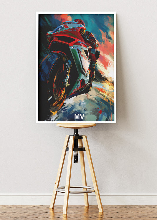 MV Superbike Racing Poster Canvas & Print – AI PRINT LAB