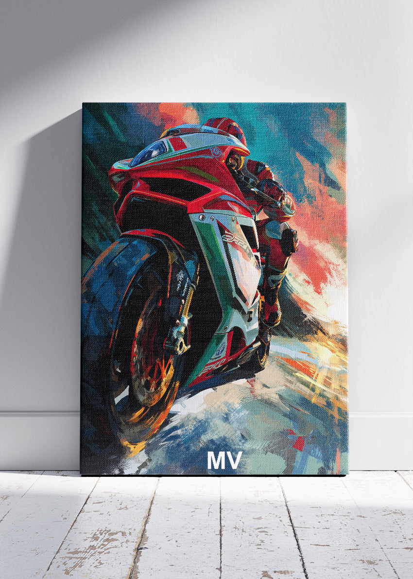 MV Superbike Racing Poster Canvas & Print – AI PRINT LAB