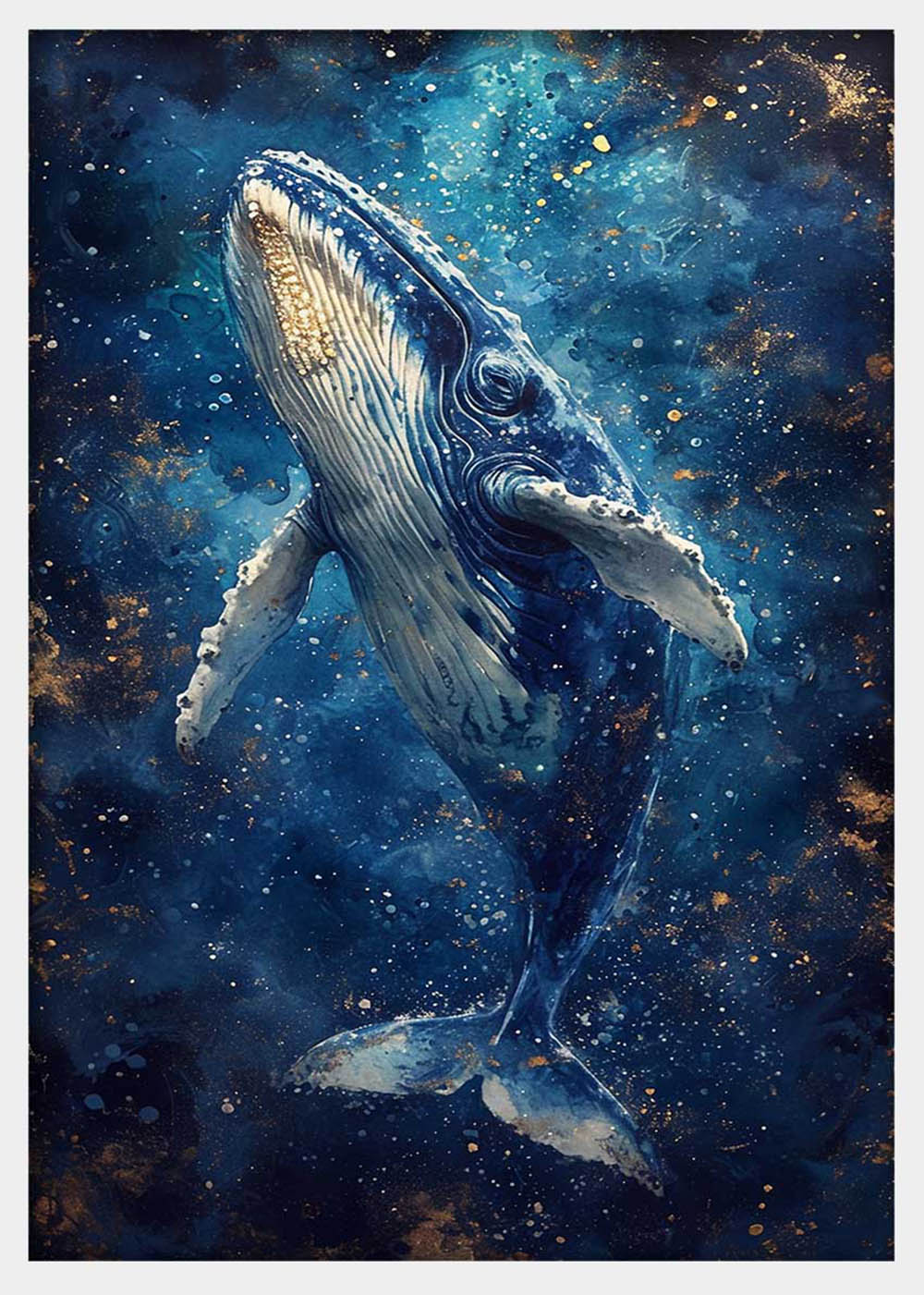 Majestic Blue Whale – Ocean Canvas Wall Art – T939 – AiPrintLab
