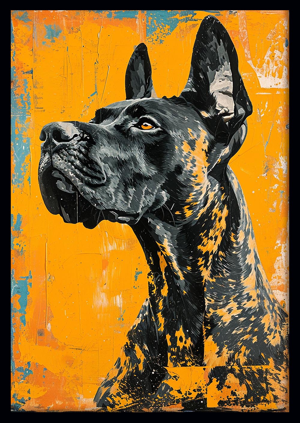 Majestic Great Dane – Bold Modern Dog Portrait Canvas & Poster Art – T979 – AiPrintLab