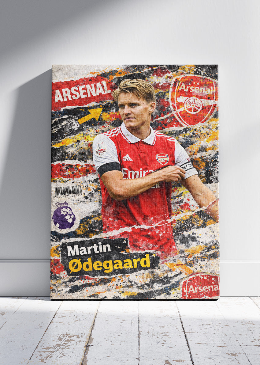 Martin Ødegaard Arsenal Street Art Poster Canvas & Print – AI PRINT LAB