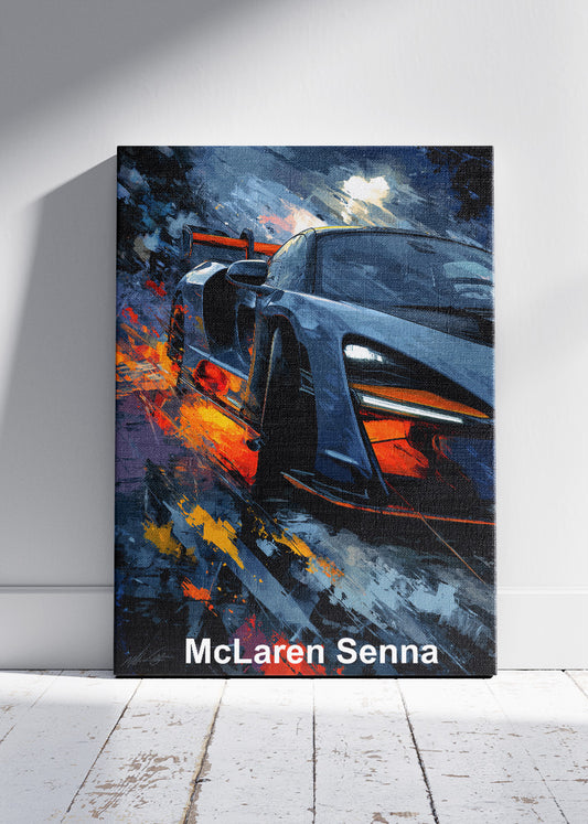 McLaren Senna Hypercar Canvas Print & Poster – High Performance Automotive Wall Art – AI PRINT LAB