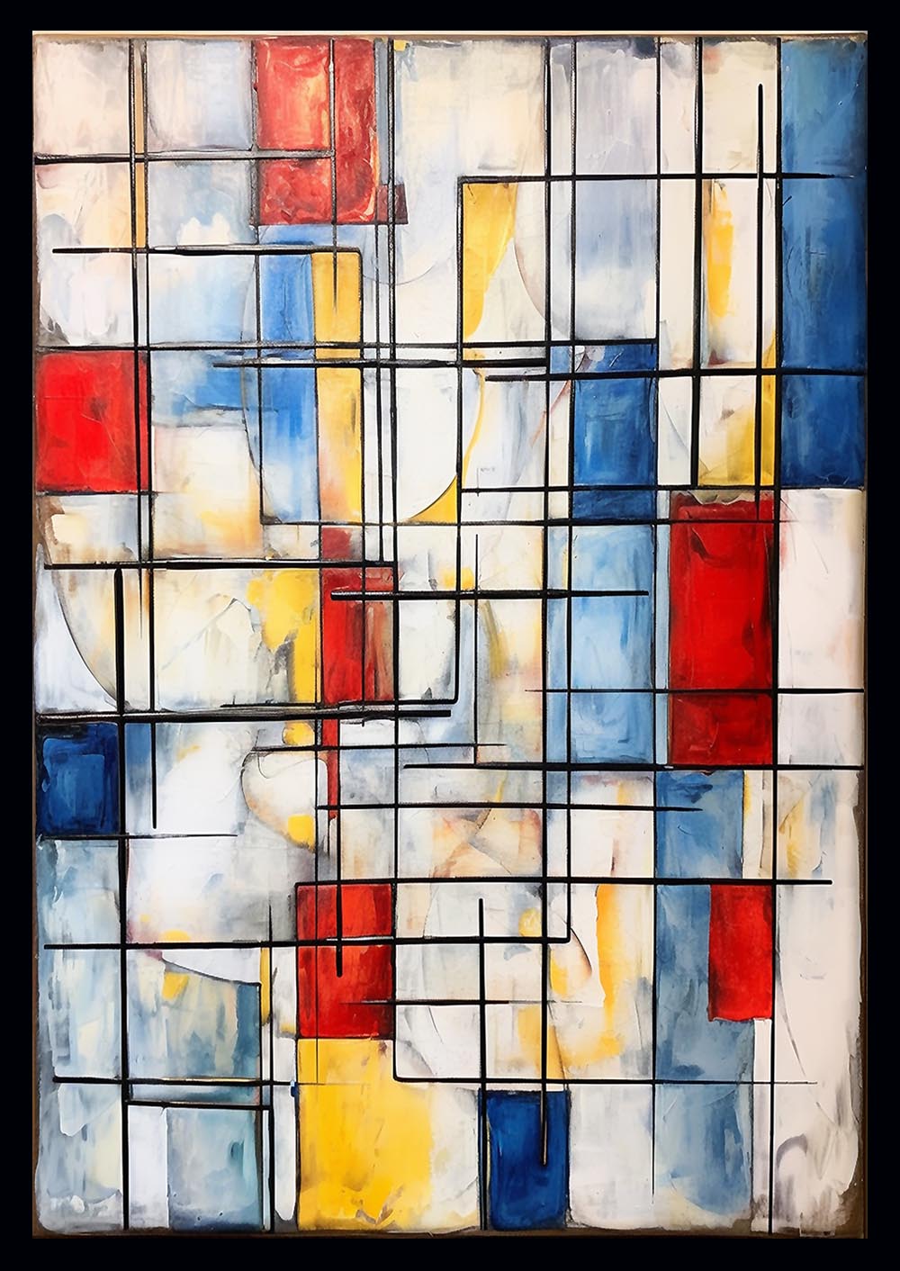 Modern Geometric Abstract Canvas Art & Poster – T661 – AiPrintLab