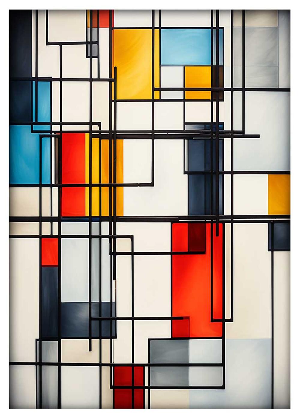 Modern Geometric Abstract Canvas & Poster Print – T539 – AiPrintLab