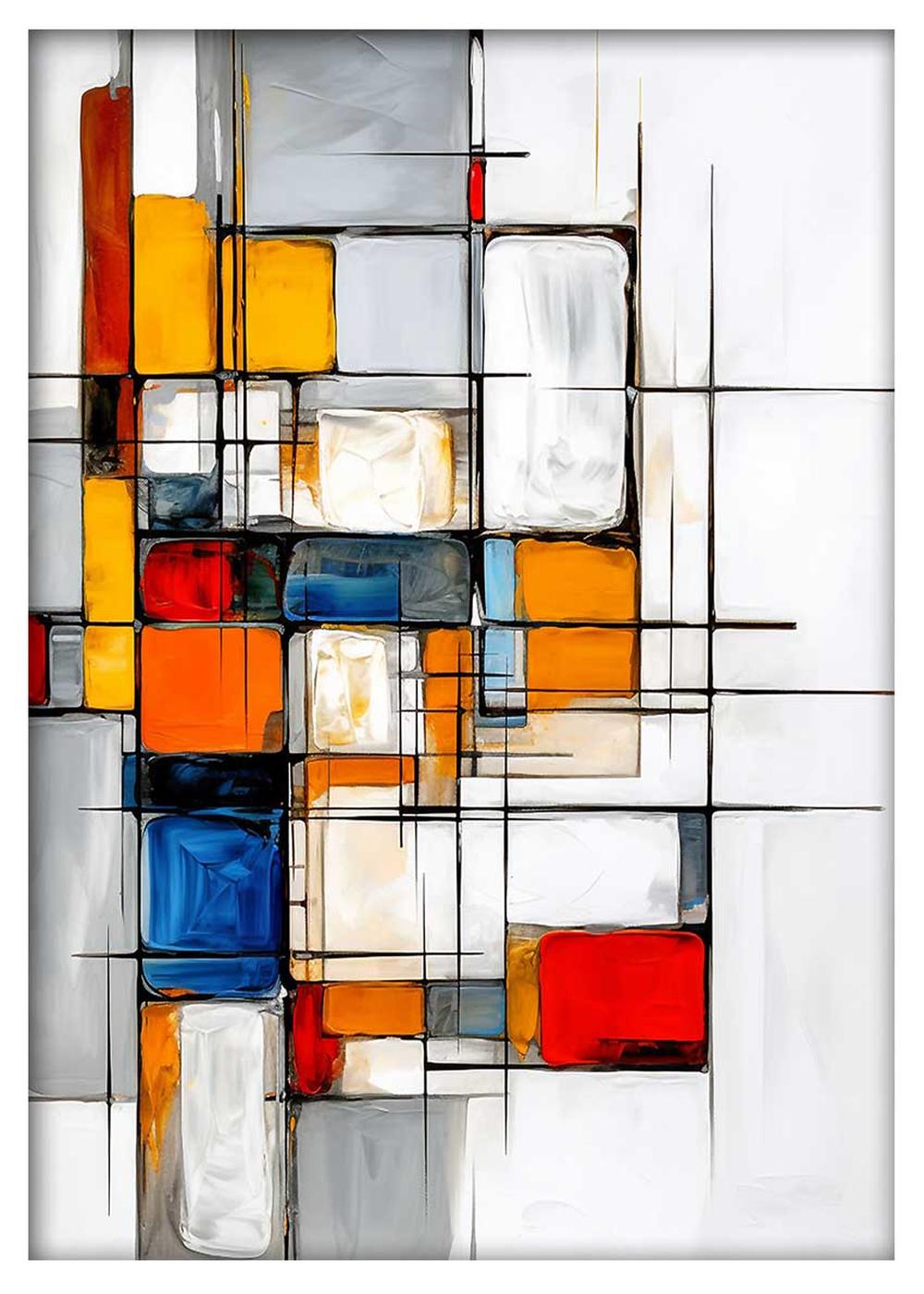 Modern Geometric Abstract Canvas Print & Poster – T579 – AiPrintLab