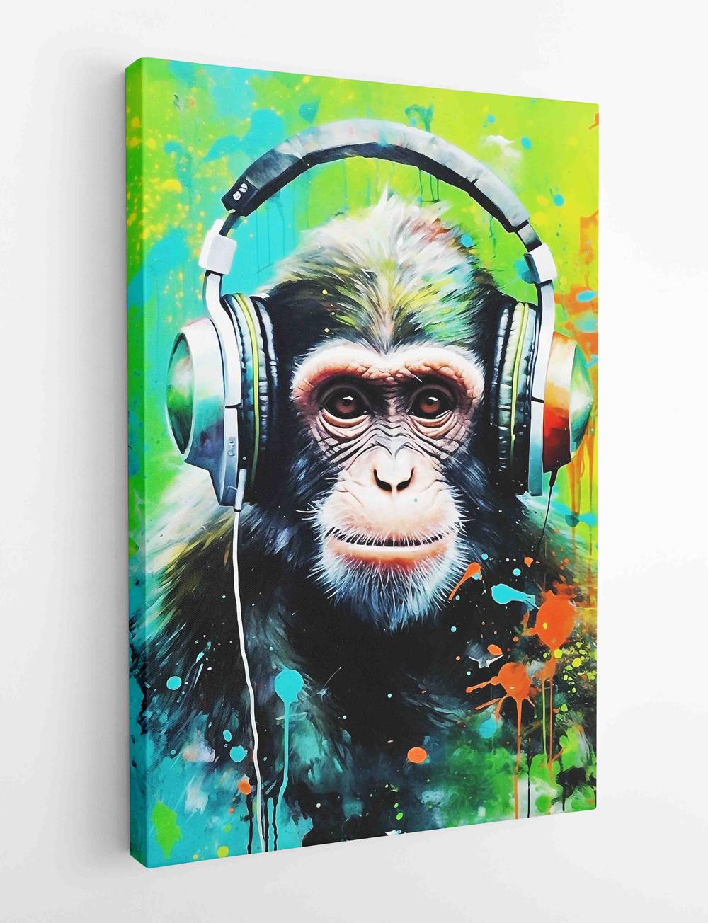 Monkey Canvas & Poster Wall Art T481 Wildlife Series