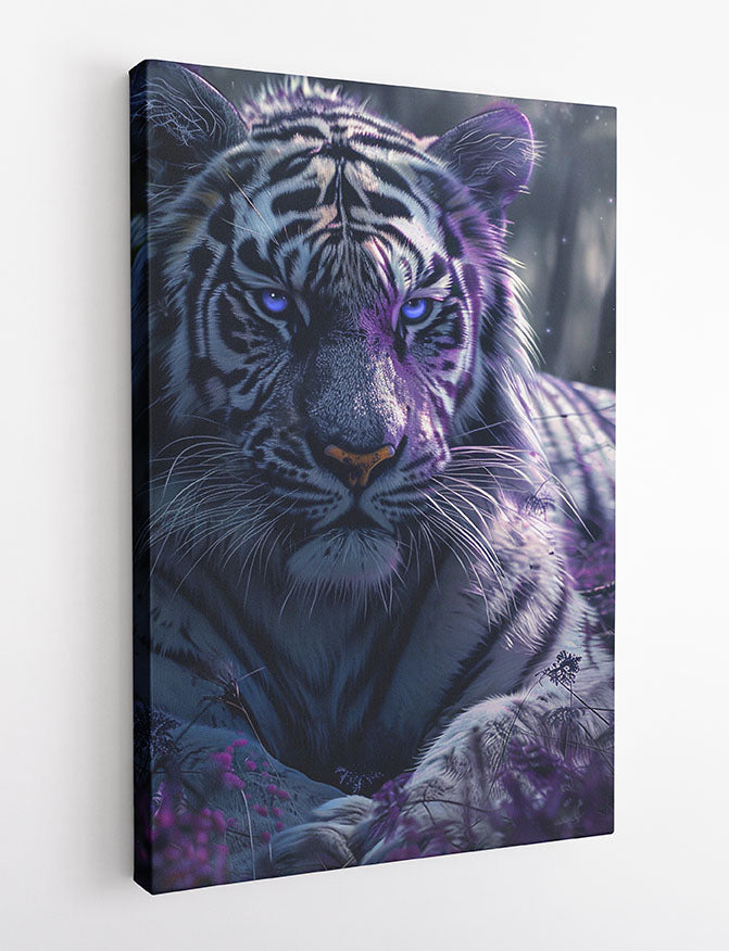 Mystic White Tiger – Enchanted Jungle Canvas & Poster Wall Art – T1233 – AiPrintLab