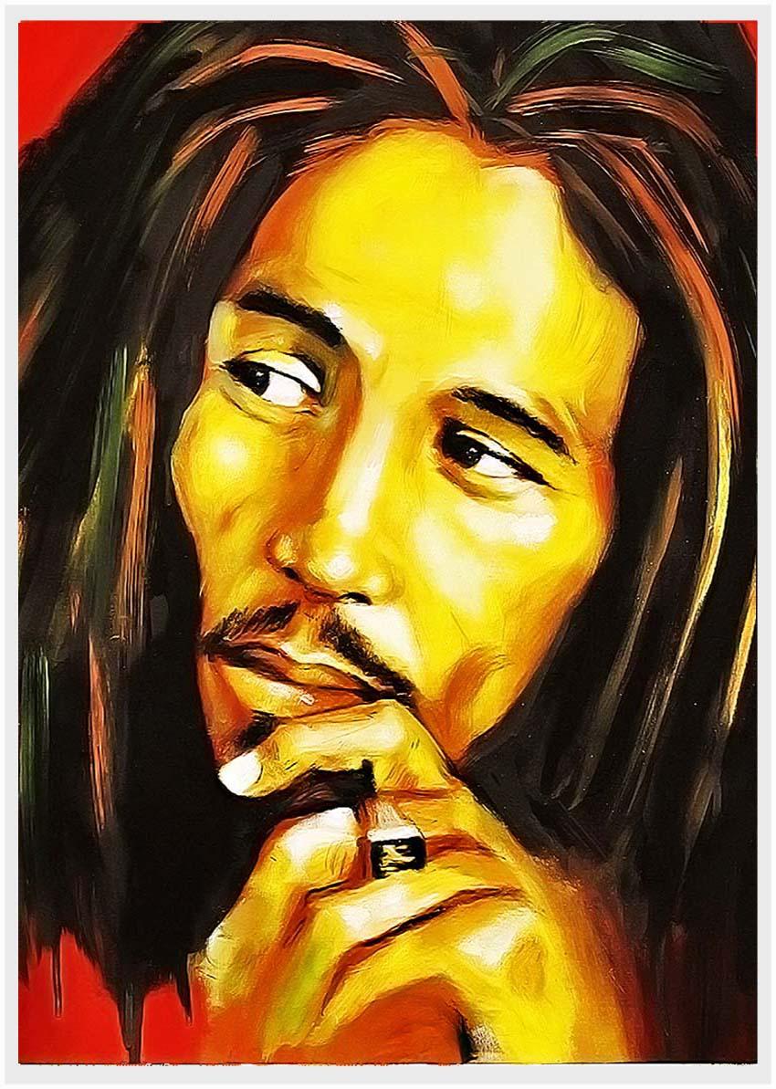 P115 Bob Marley Canvas Art Prints, Posters, and Wall Art Pop Art Collection