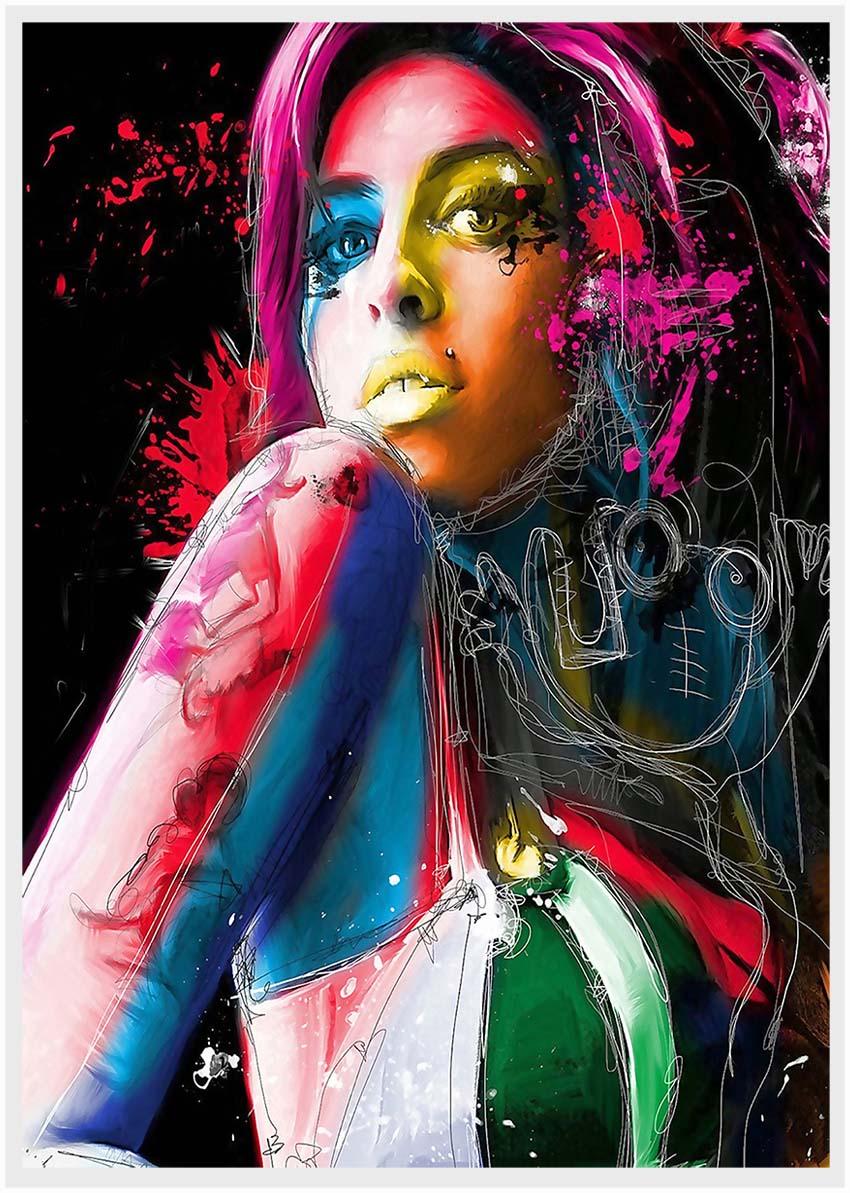 P123 Amy Winehouse Canvas Art Prints, Posters, and Wall Art Pop Art Collection