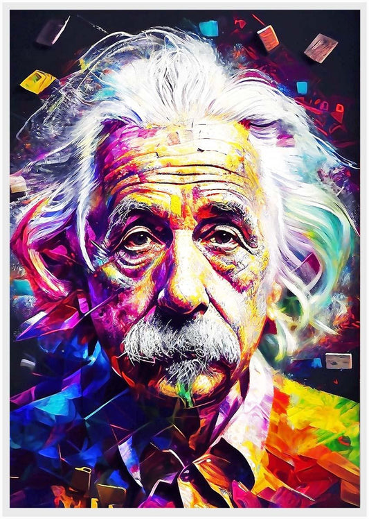 P138 Albert Einstein Canvas Art Prints, Posters, and Wall Art Pop Art Collection