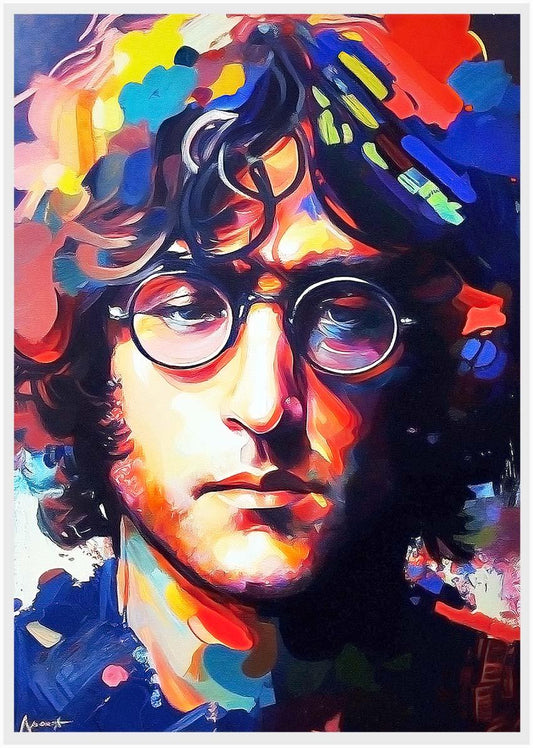 P157 AI Artistry John Lennon Printed Designs on Canvas Art Prints, Posters, and Wall Art Pop Art Collection