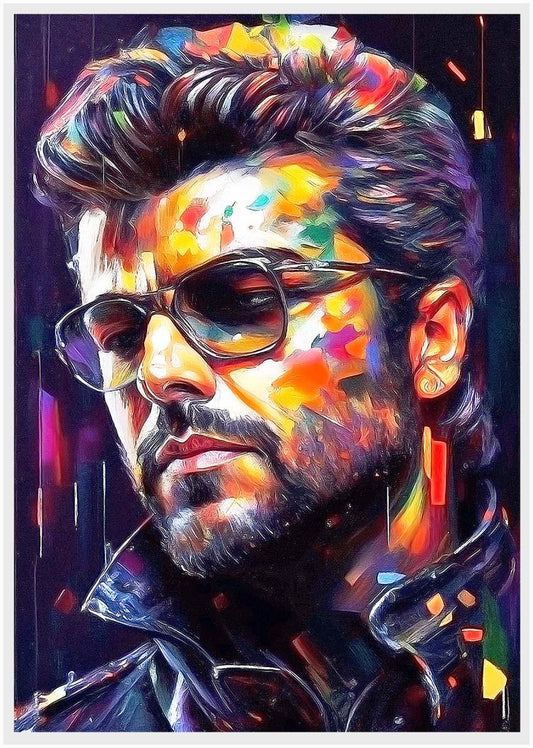 P158 AI Artistry George Michael Printed Designs on Canvas Art Prints, Posters, and Wall Art Pop Art Collection