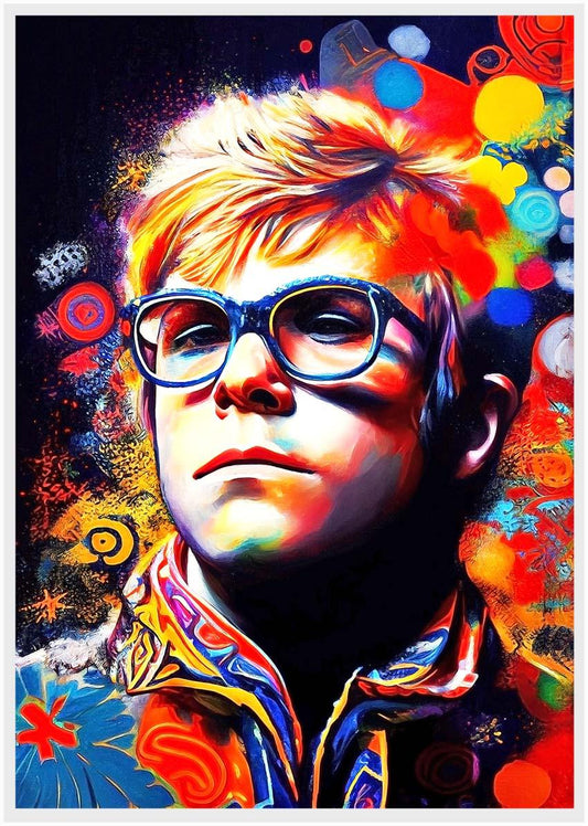 P160 AI Artistry Elton John Printed Designs on Canvas Art Prints, Posters, and Wall Art Pop Art Collection