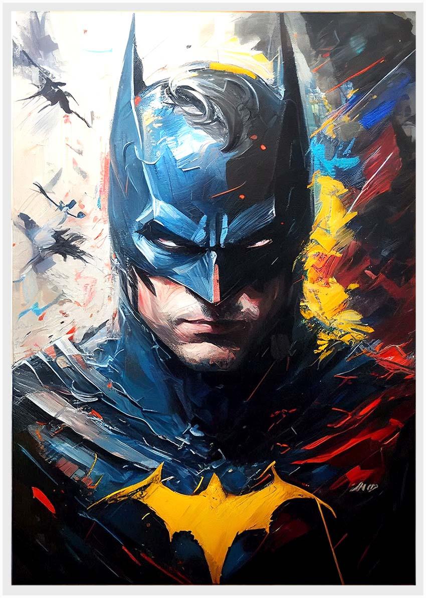 P168 Batman AI Artistry Printed Designs on Canvas Art Prints, Posters, and Wall Art Superhero Collection