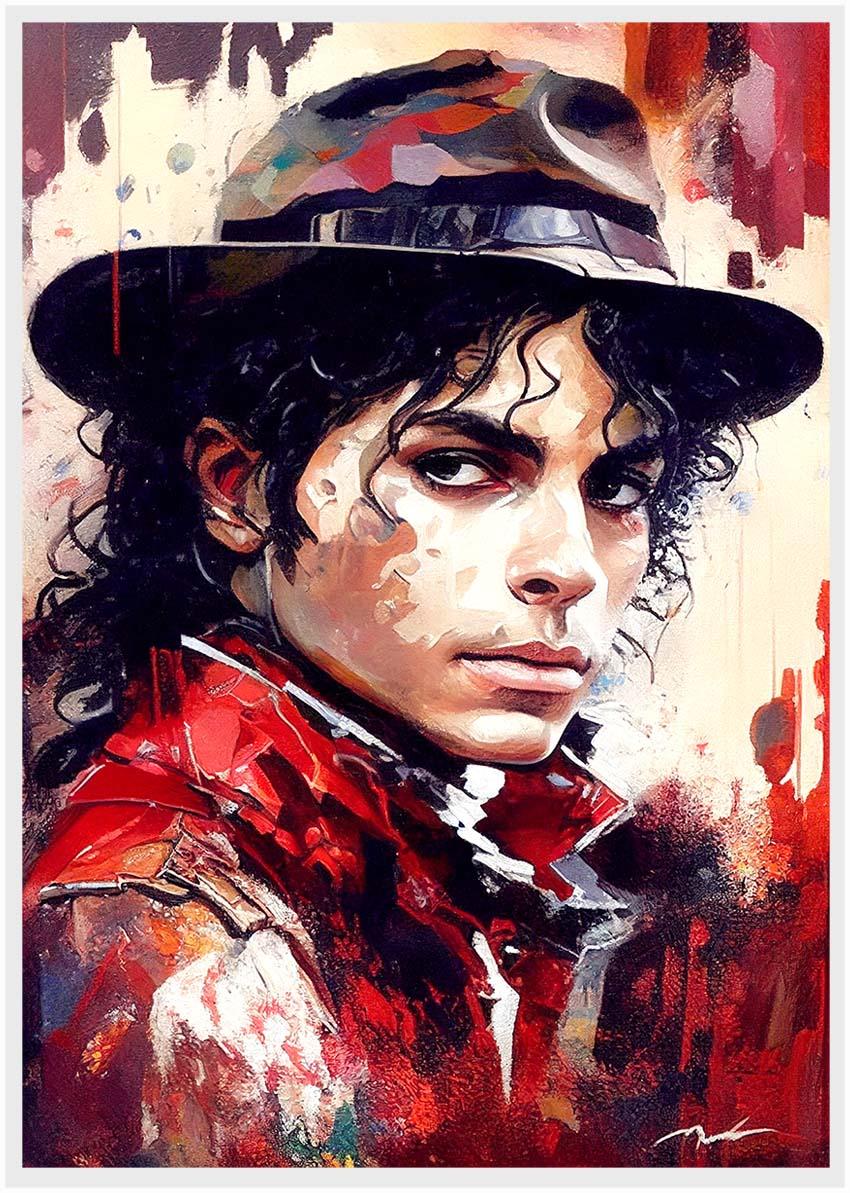 P175 AI Artistry Michael Jackson Printed Designs on Canvas Art Prints, Posters, and Wall Art Pop Art Collection