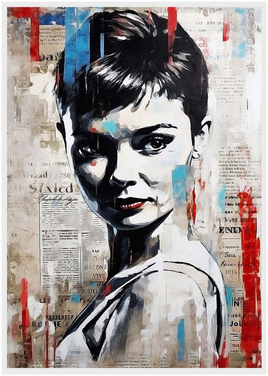 P185 Audrey Hepburn Canvas Art Prints, Posters, and Wall Art Pop Art Collection