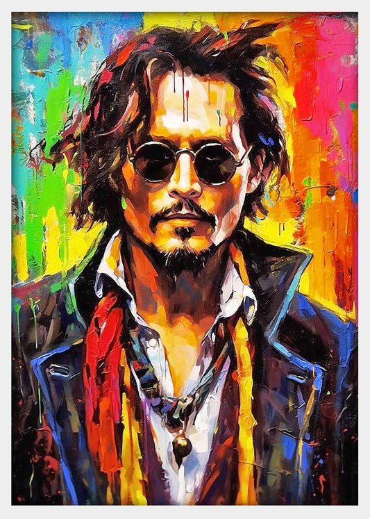 P202 Johnny Depp Art Prints, T-Shirts, Posters, and Mugs, Cushion Cover Expressive Collection Canvas Art Prints, Posters, and Wall Art Pop Art Collection