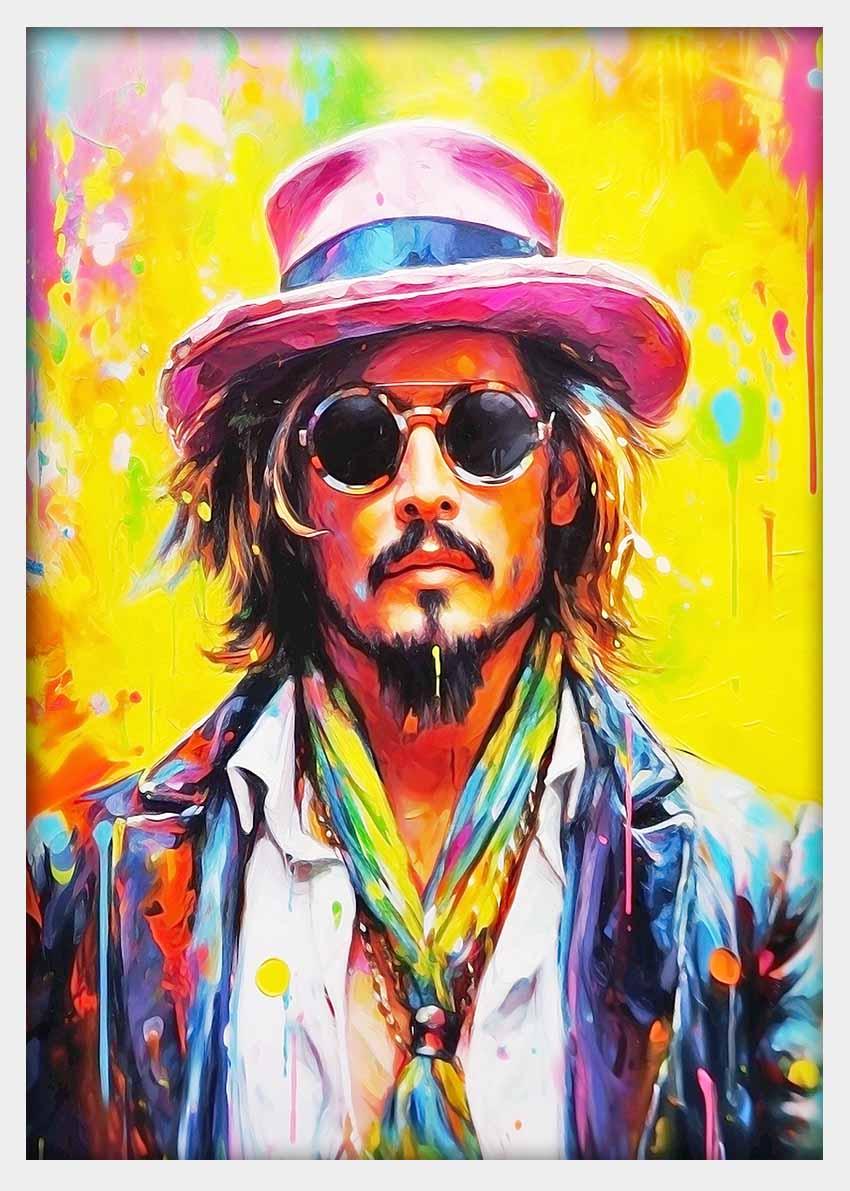 P203 Johnny Depp Canvas Art Prints, Posters, and Wall Art Pop Art Collection
