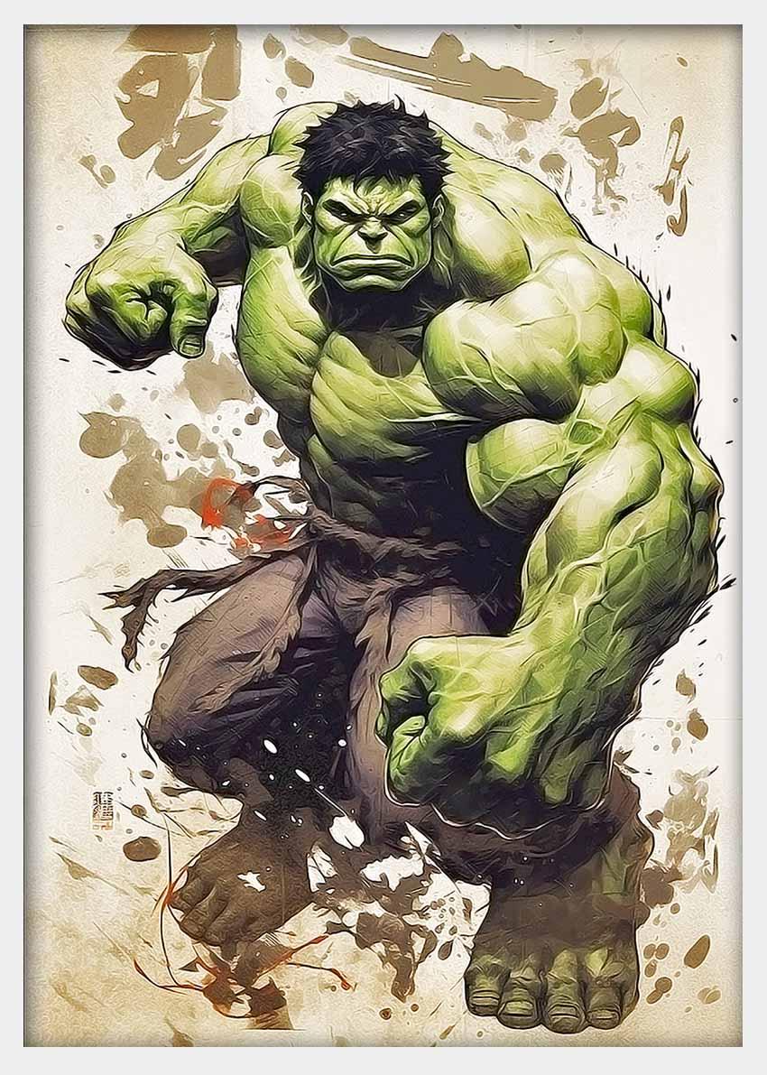 P238 Hulk Canvas Art Prints, Posters, and Wall Art Superhero Collection