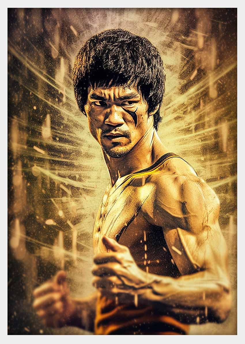 P268 Bruce Lee Canvas Art Prints, Posters, and Wall Art Pop Art Collection